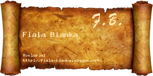 Fiala Bianka névjegykártya