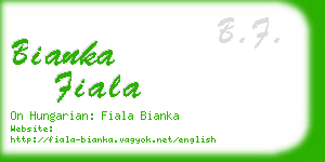 bianka fiala business card
